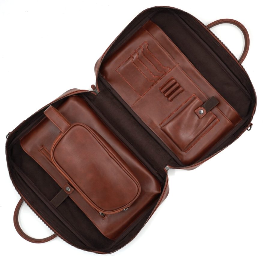 DSC01883.jpg Kahverengi 16 inç Askılı Laptop Organizer & Evrak Çantası