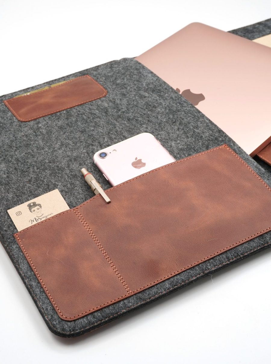 DSC01928.jpg Keçe ve Gerçek Deri 13-14 inç Notebook & Tablet Organizer